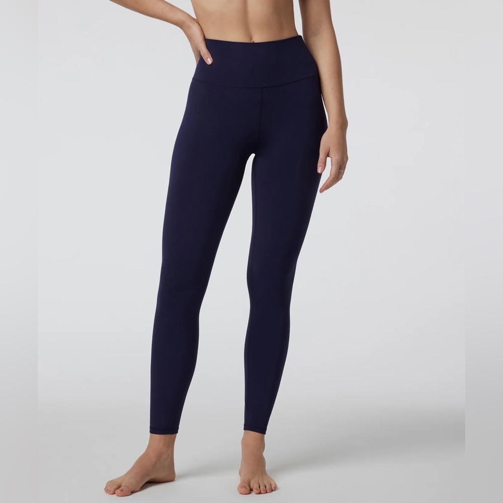 Vuori AllTheFeels High Rise Bliss Blend Jet Blue 7/8 Leggings EUC Size S #VW4018 - Picture 2 of 11